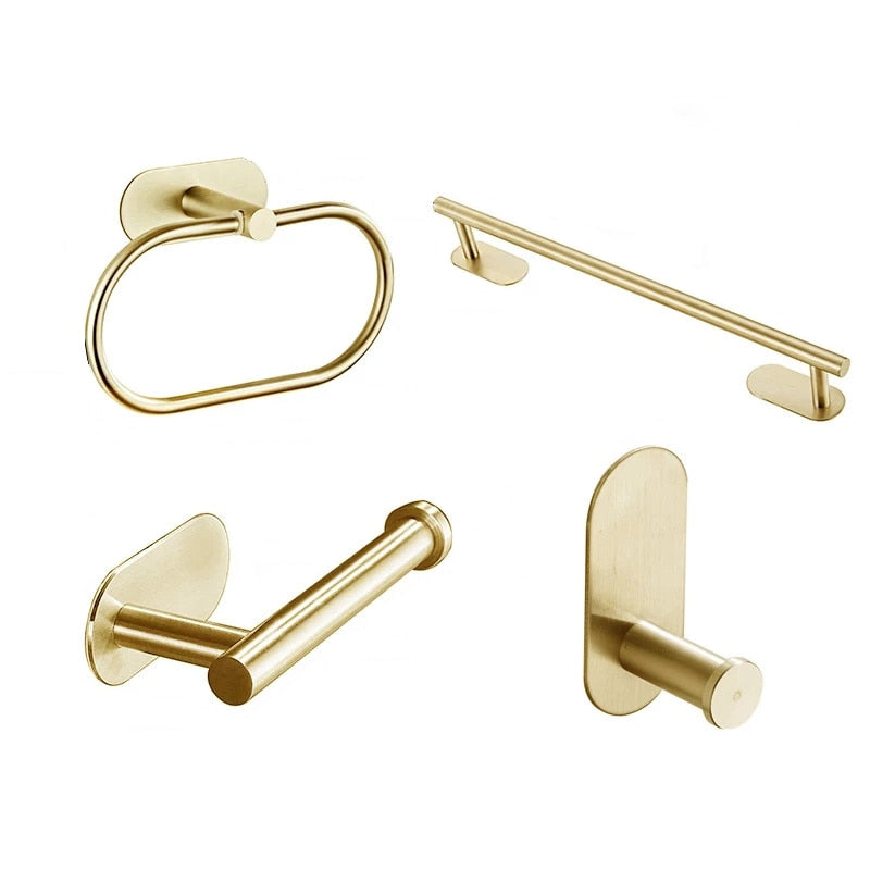Brushed Gold Bathroom Hardware Set