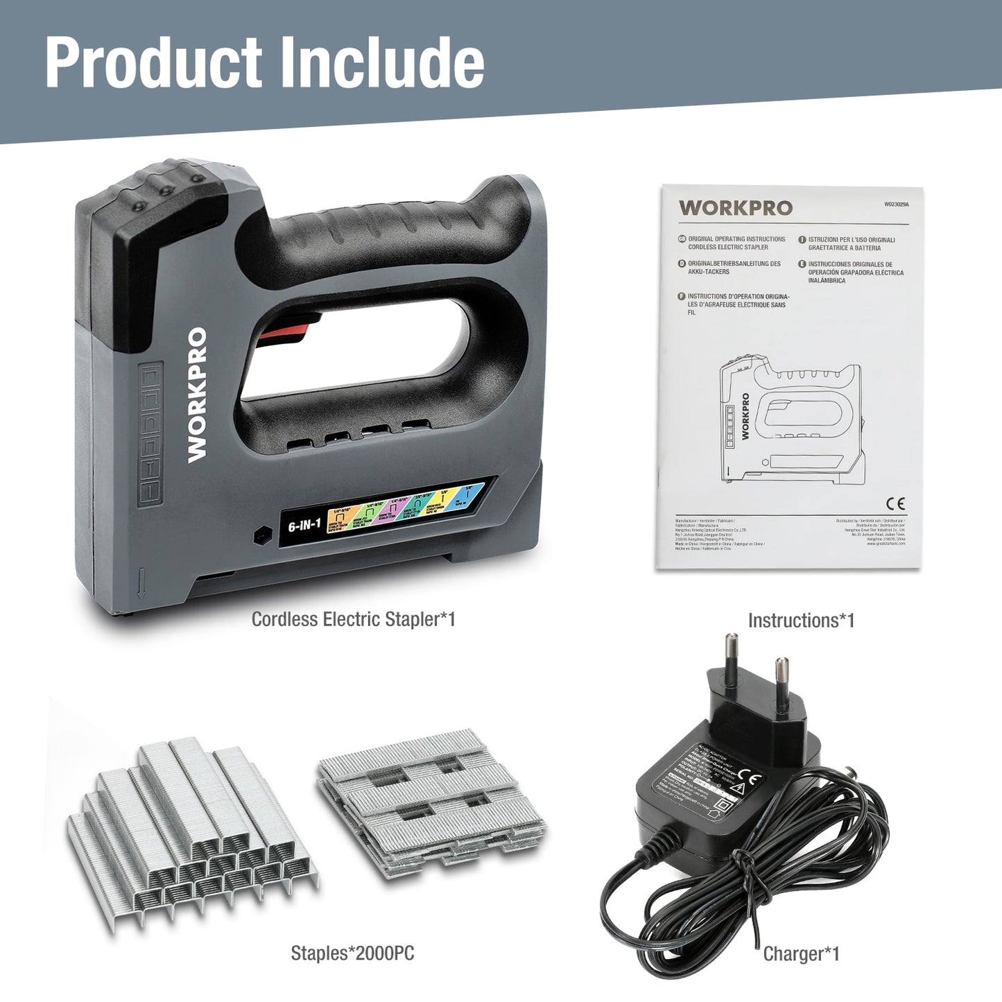 Heavy Duty Cordless Nail Gun Staple Gun