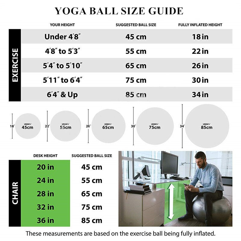 Thickened Explosion-proof Pilates Balance Ball