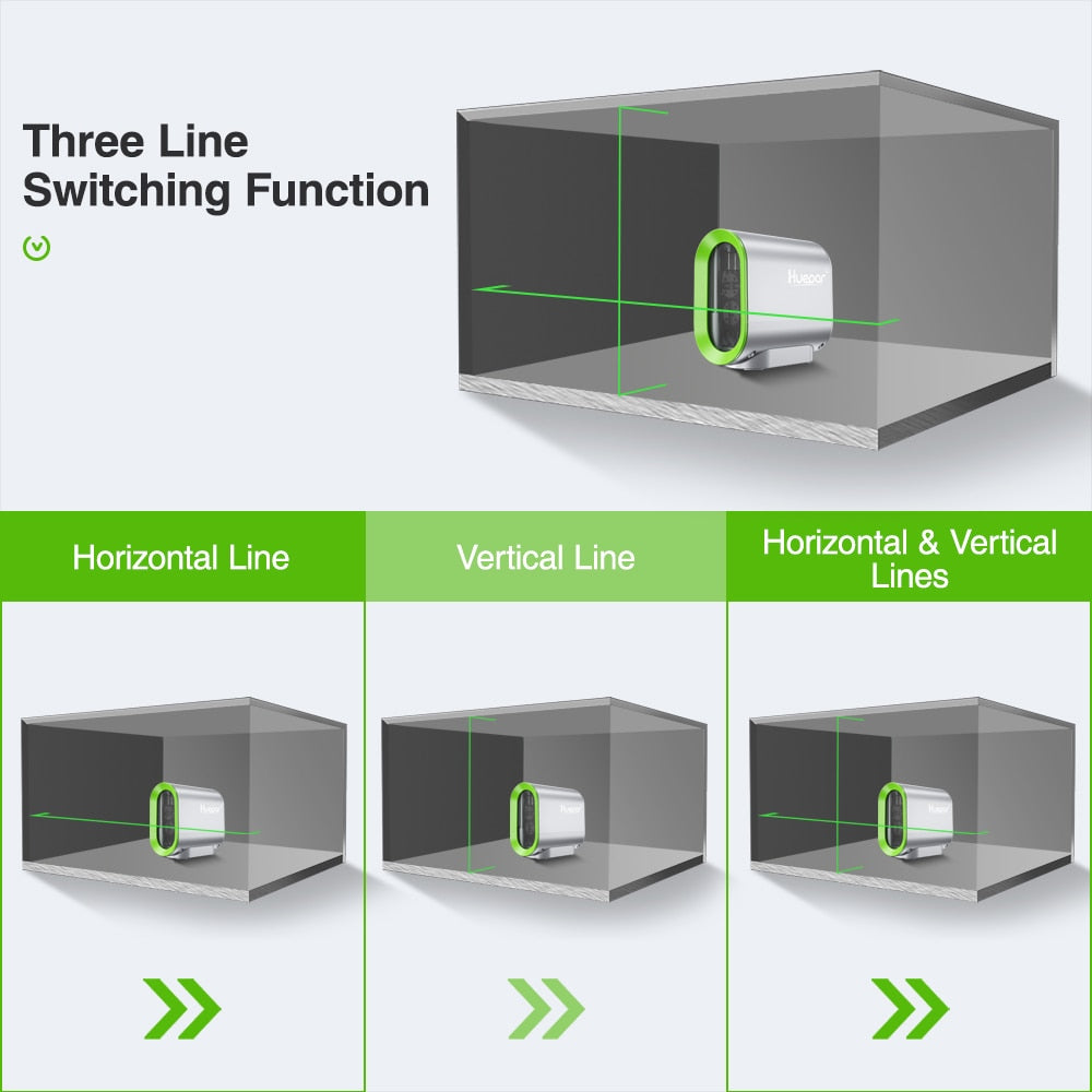 Professional Huepar 2 lines Self-leveling Laser Level &amp