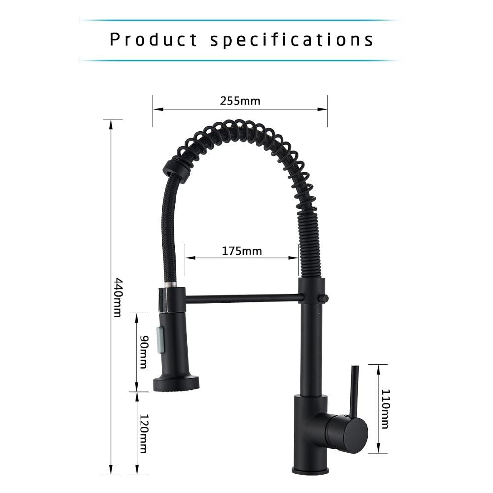 Sleek Matte Black Mixer Tap