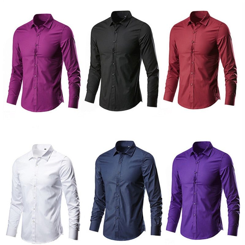 Slim Fit Business Casual Male Hawaiian Shirts