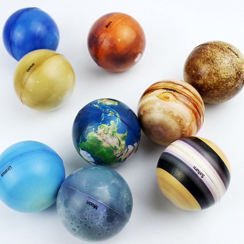Children's Eight Planets Bouncy Ball Stress Relief Toys