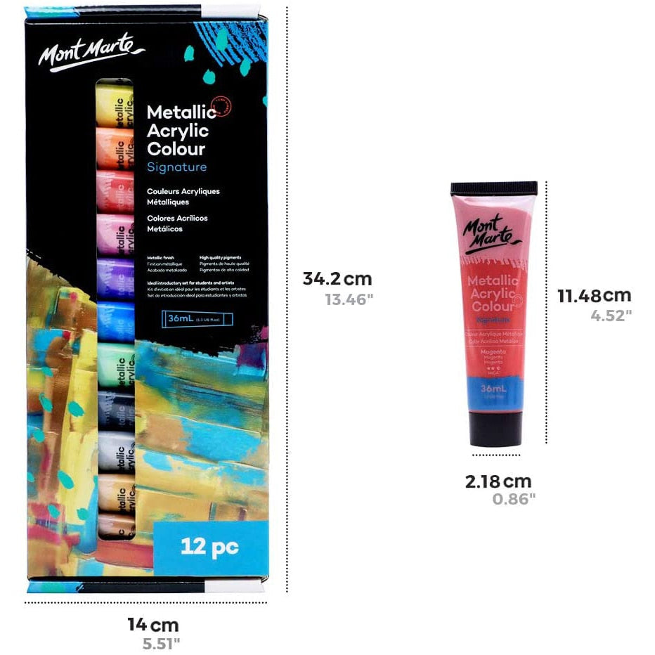 Premium Metallic Acrylic Paint Set