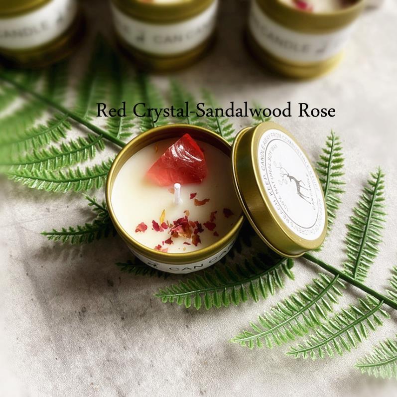 Golden Tin Box Essential Oil Candles