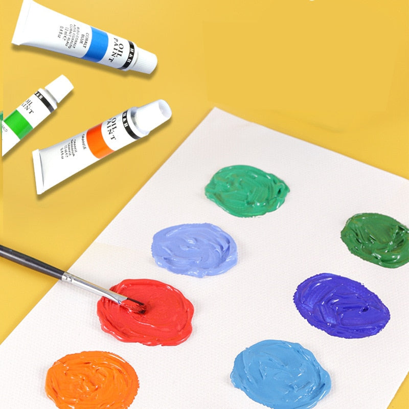 Oil Paint Set 24 Colors 12ml Richly Pigmented Painting Art