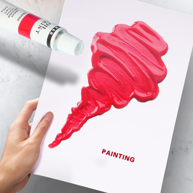 Oil Paint Set 24 Colors 12ml Richly Pigmented Painting Art