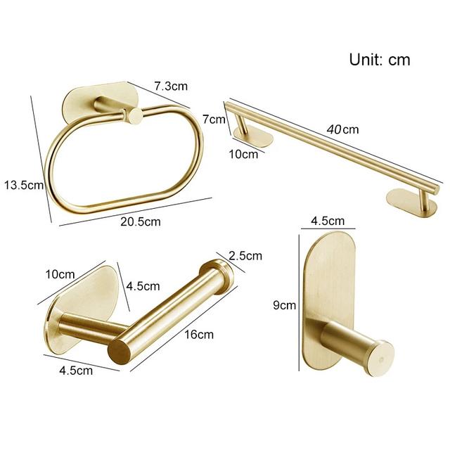 Brushed Gold Bathroom Hardware Set