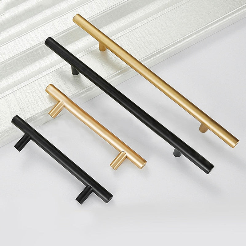 Black Gold Brushed Stainless Steel Cabinet Door Knobs