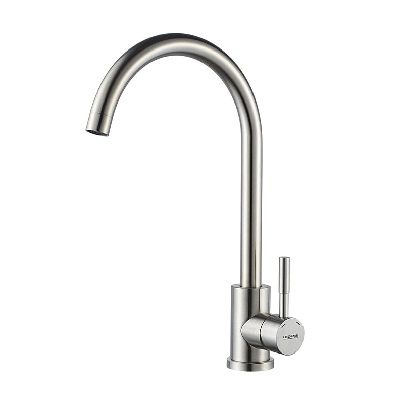 LEDEME Stainless Steel Single Handle Faucet