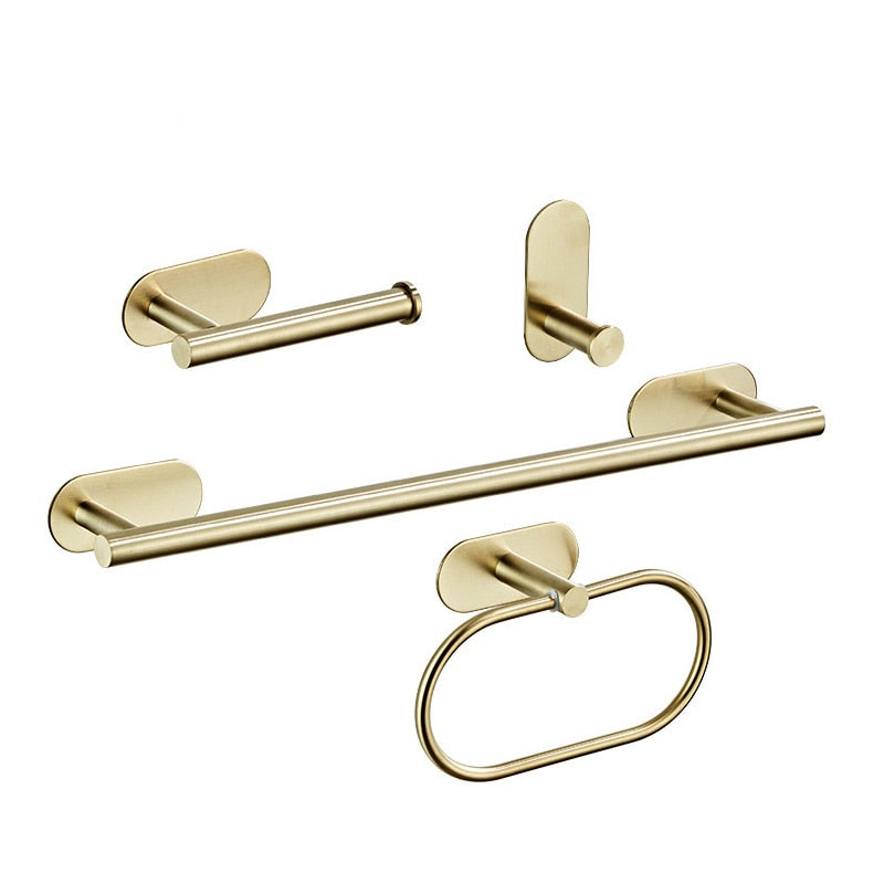 Brushed Gold Bathroom Hardware Set