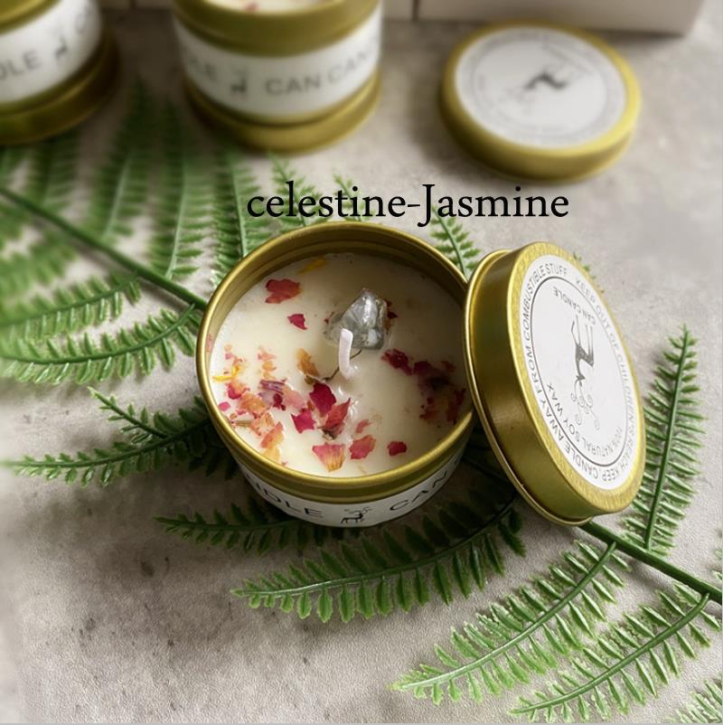 Golden Tin Box Essential Oil Candles