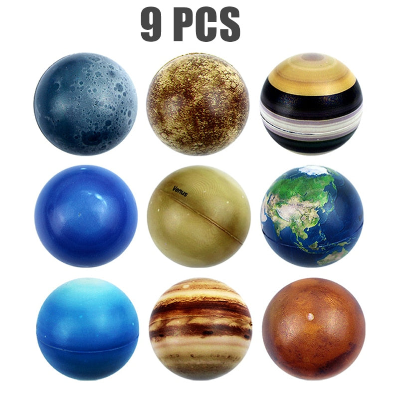 Children's Eight Planets Bouncy Ball Stress Relief Toys