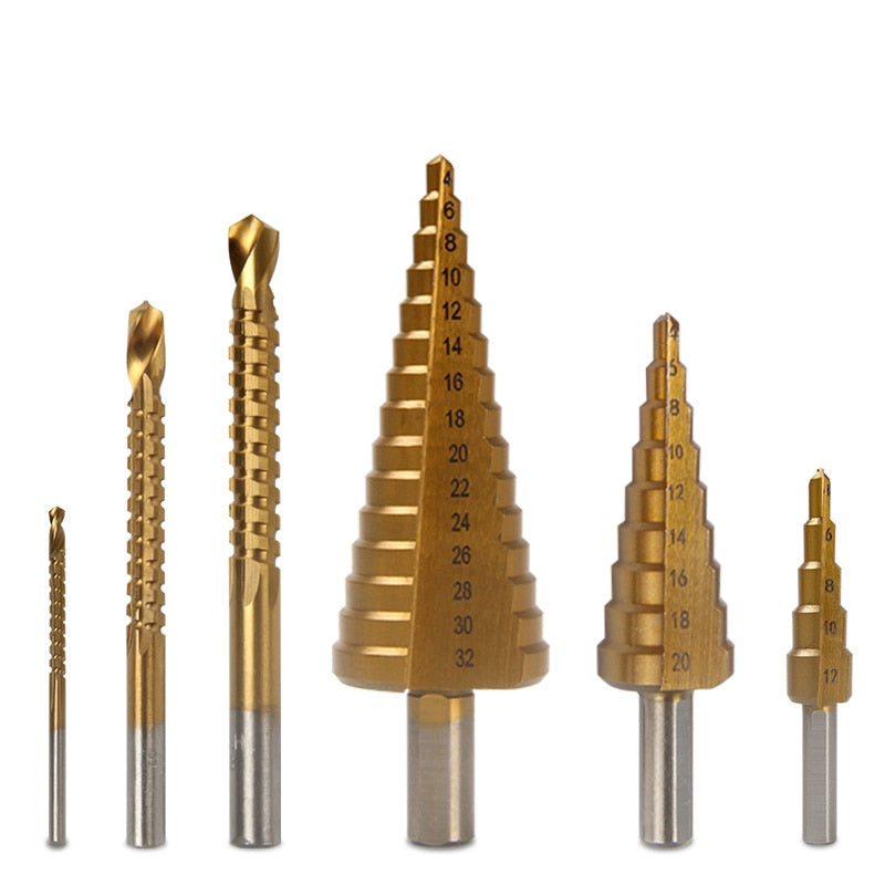 Durable Five Pears Step Drill Bit Set