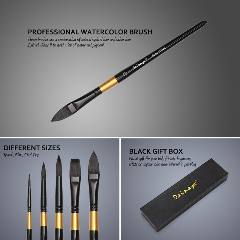 Dainayw Watercolor Paint Brushes Set
