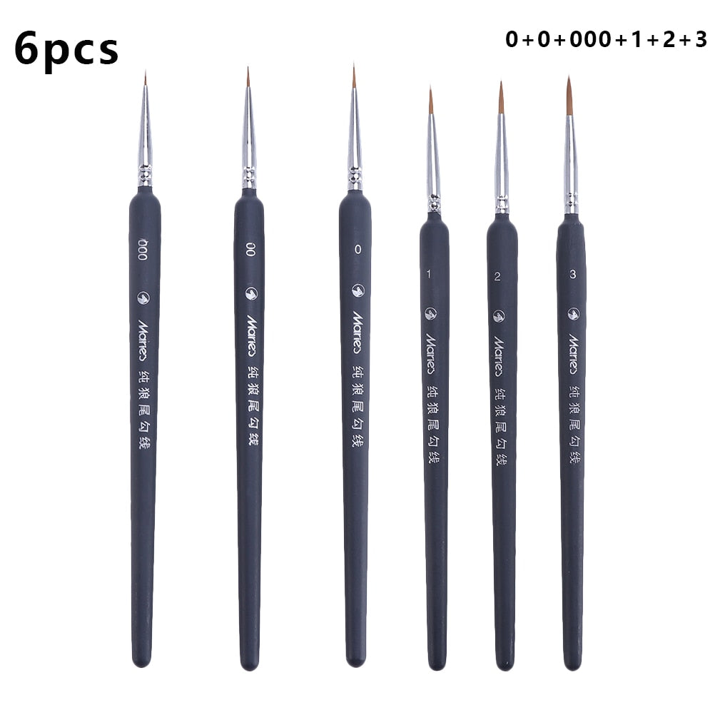 Professional Wolf Fine Painting Pen Nylon Hair Brush