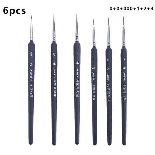 Professional Wolf Fine Painting Pen Nylon Hair Brush