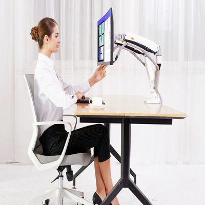 NB F195A Dual Monitor Mount - Gas Spring Arm