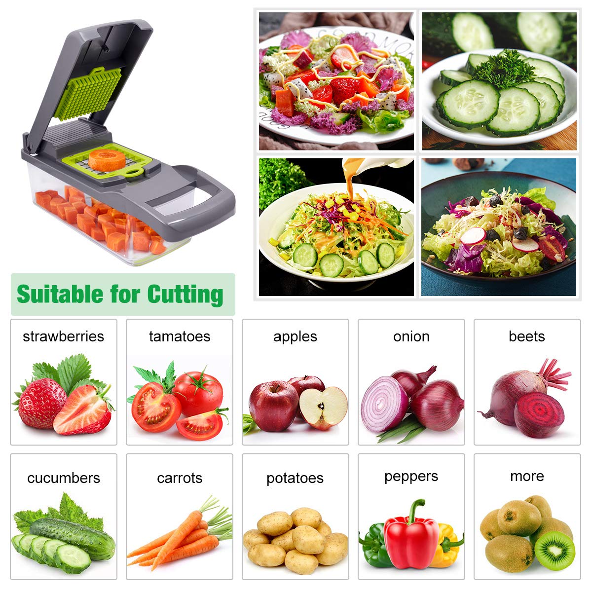 Vegetable Cutter Multifunctional Slicer Fruit Potato Peeler