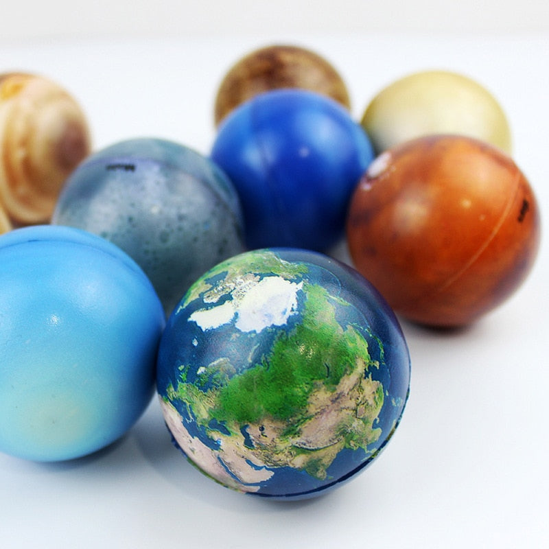 Children's Eight Planets Bouncy Ball Stress Relief Toys