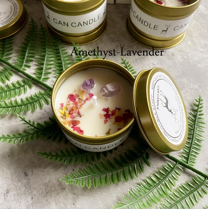 Golden Tin Box Essential Oil Candles