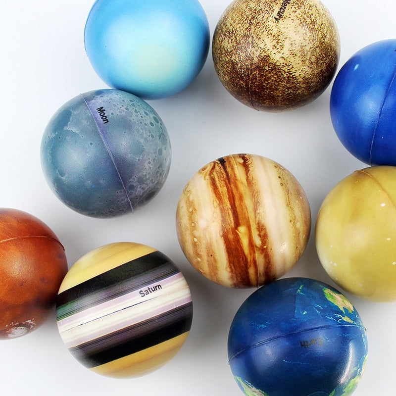 Children's Eight Planets Bouncy Ball Stress Relief Toys