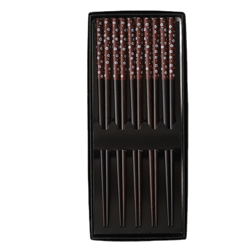 5Pairs of Japanese Non-Slip Chopsticks