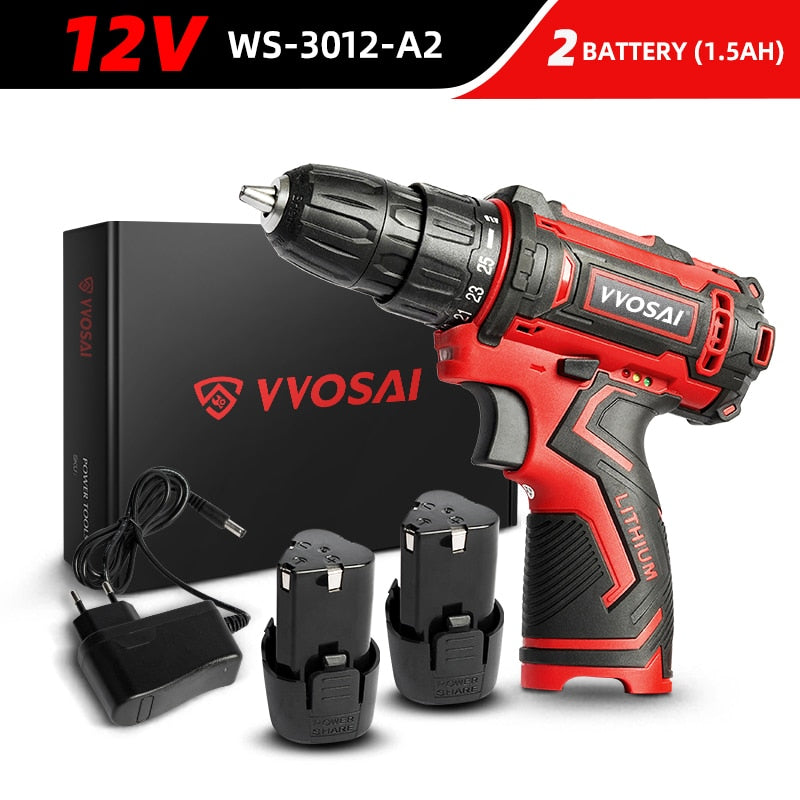 WOSAI Cordless Drill Electric Screwdriver
