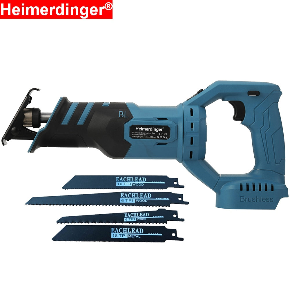 18V Cordless Reciprocating Saw with Lithium Battery