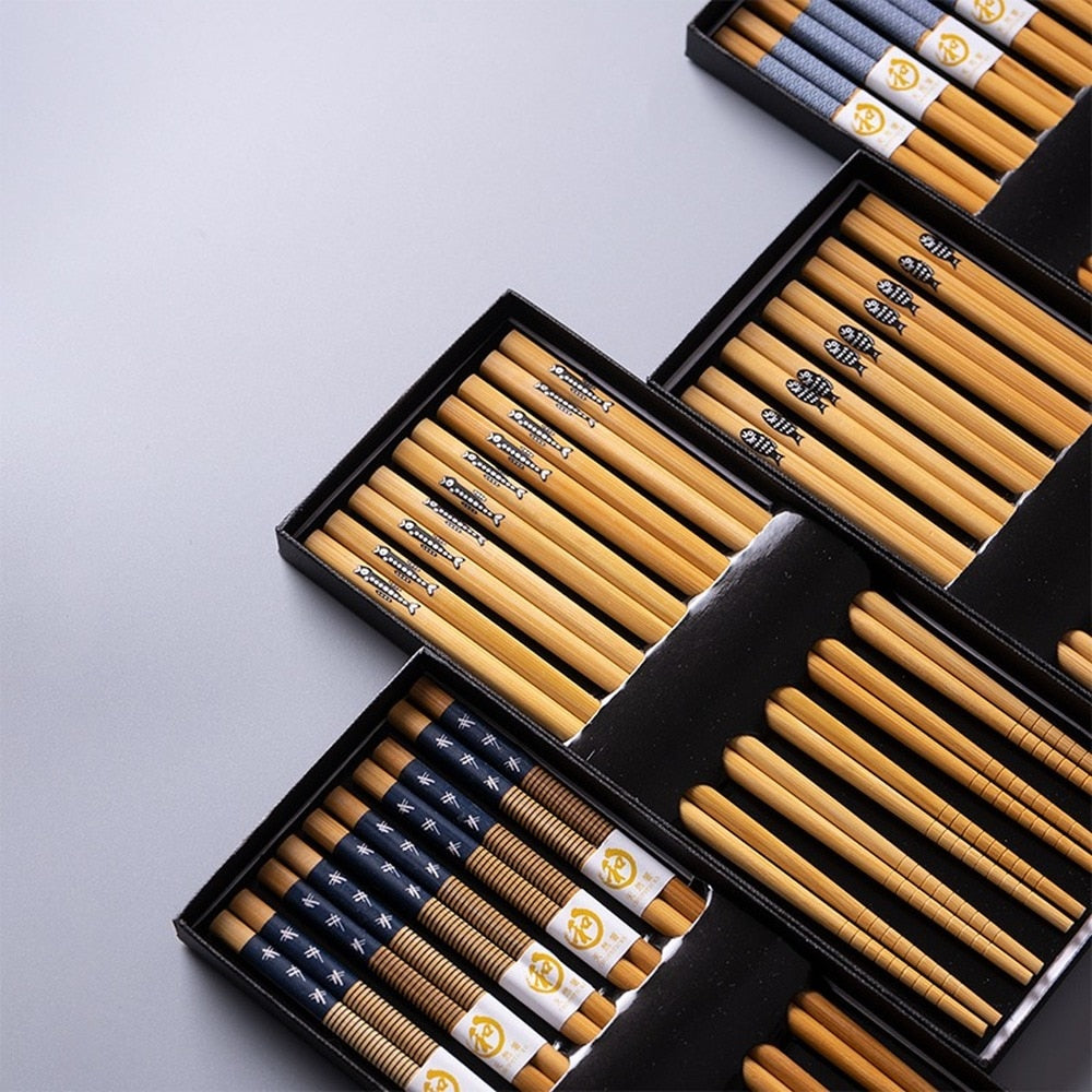 5Pairs of Japanese Non-Slip Chopsticks