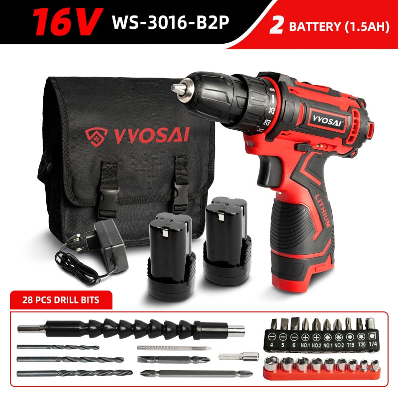 WOSAI Cordless Drill Electric Screwdriver