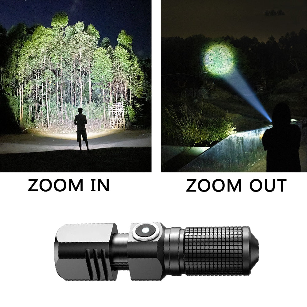 Rechargeable Mini 16340 18650 Battery Flashlight