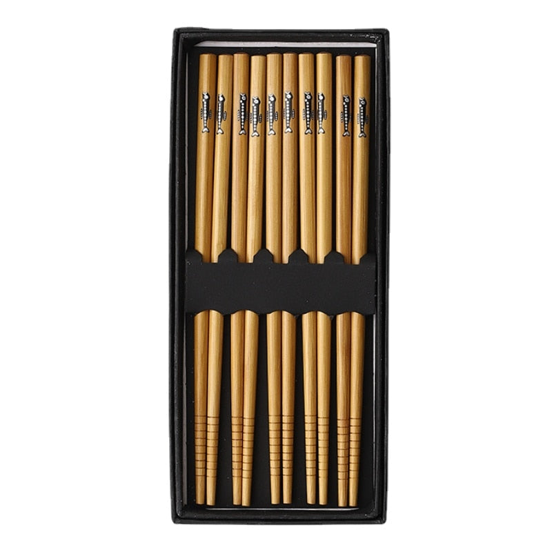 5Pairs of Japanese Non-Slip Chopsticks