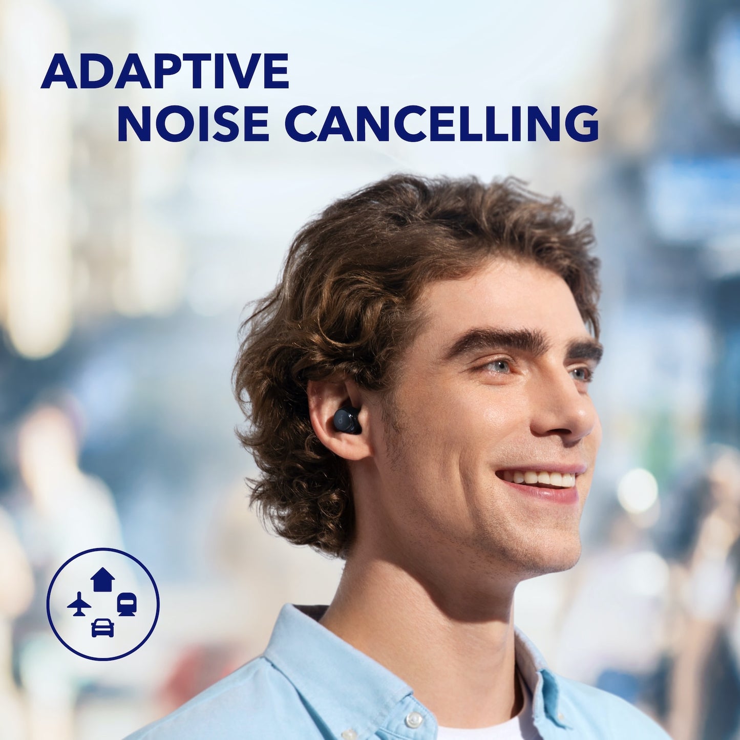 A40 Adaptive Active Noise Cancelling Wireless Earbuds