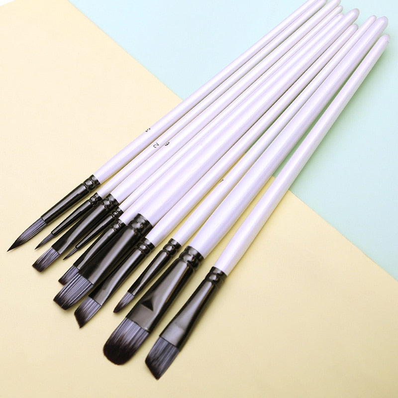 Paint Brush Set for Acrylic, Gouache, Oil, and Watercolor Painting
