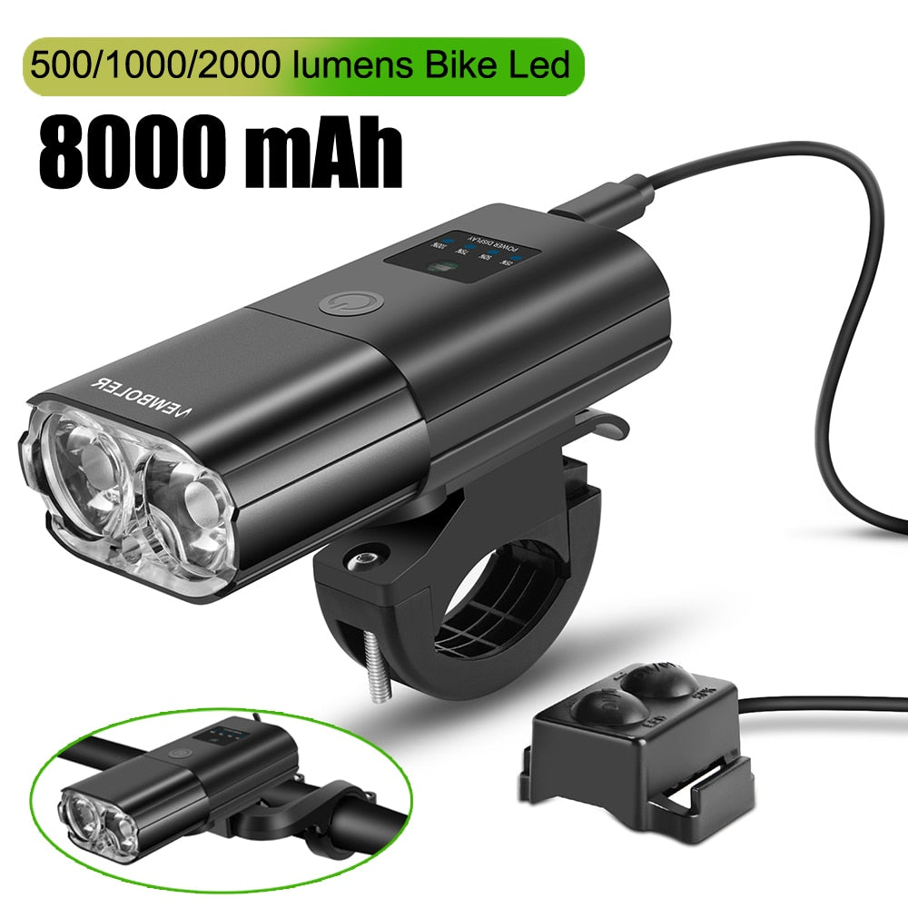 1000Lumen 4000mAh Bike Headlight Power Bank