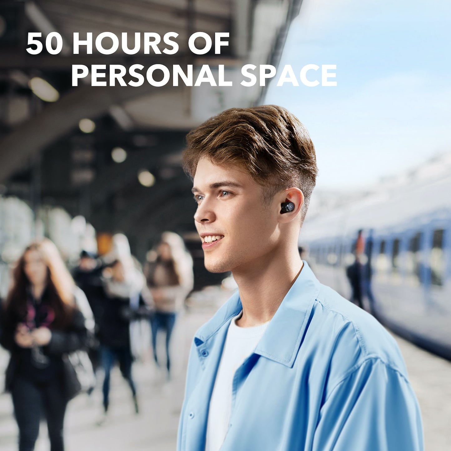 A40 Adaptive Active Noise Cancelling Wireless Earbuds
