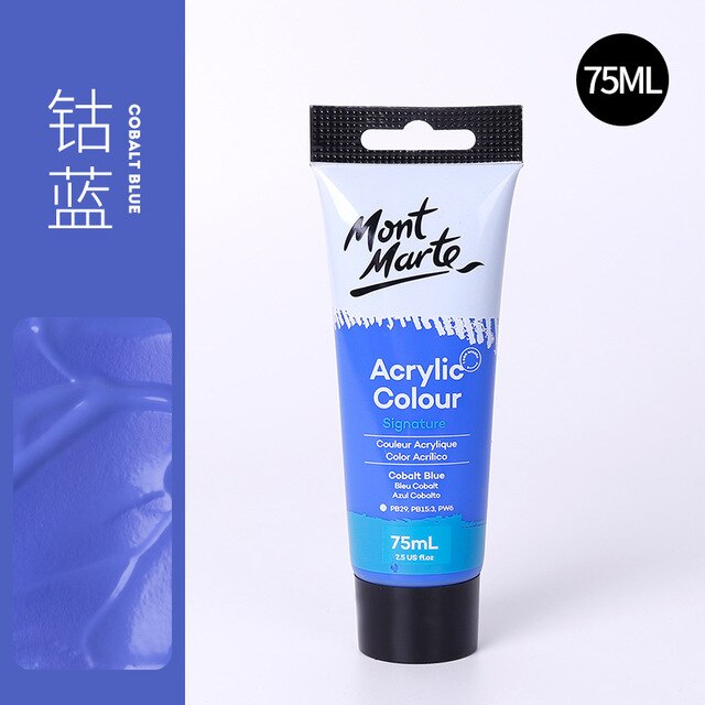 24 Colors of Premium 75ml Acrylic Paint