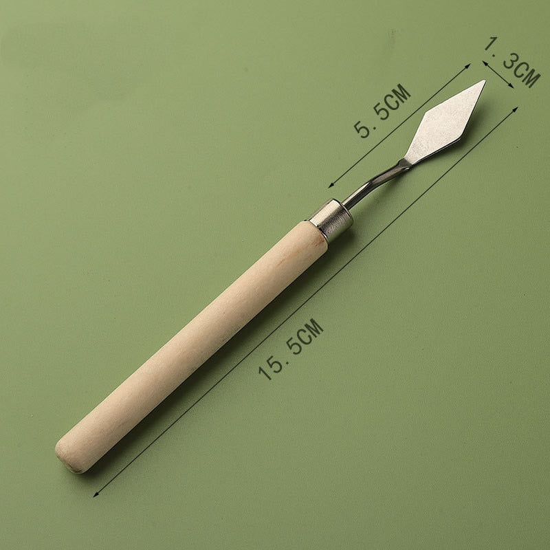 Stainless Painting Spatula Palette Scraper Set
