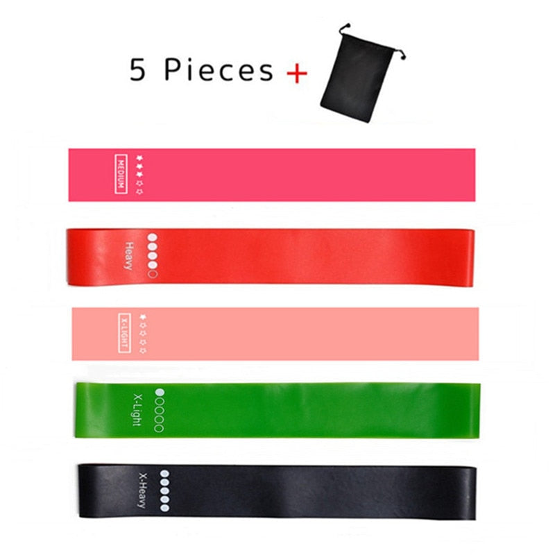 5Pcs/Set Yoga Resistance Rubber Bands
