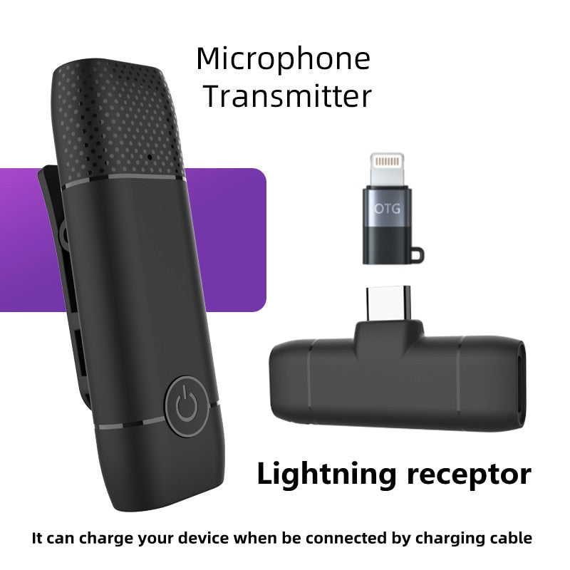 2in1 Wireless Lapel Lavalier Microphone
