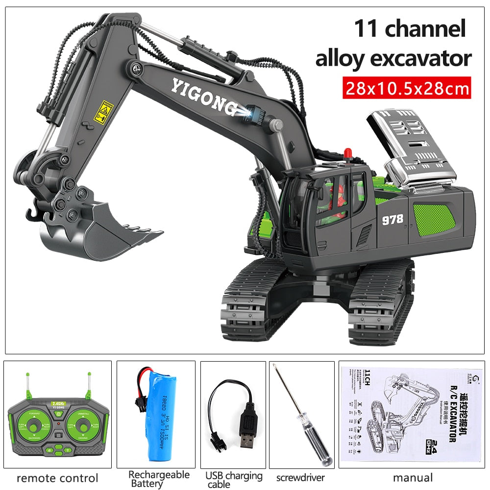 2.4G RC Excavator Dumper RC Car Toy