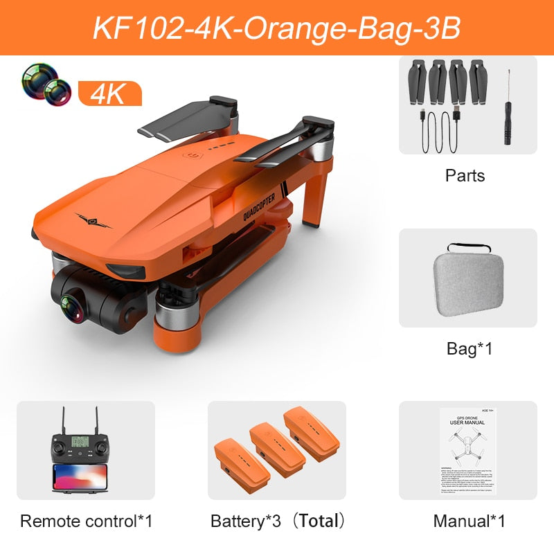 KF102 GPS Drone and 8K Camera