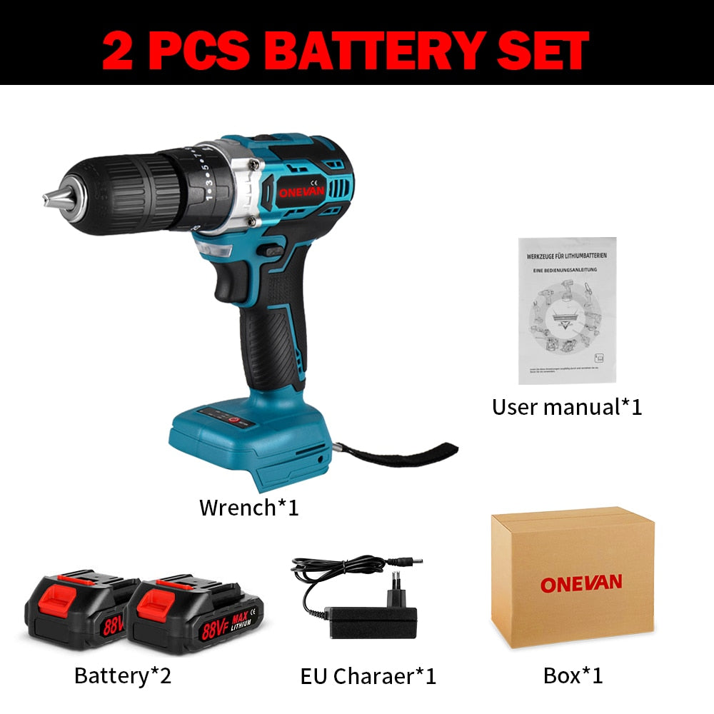 1000W 450NM Brushless Electric Impact Drill