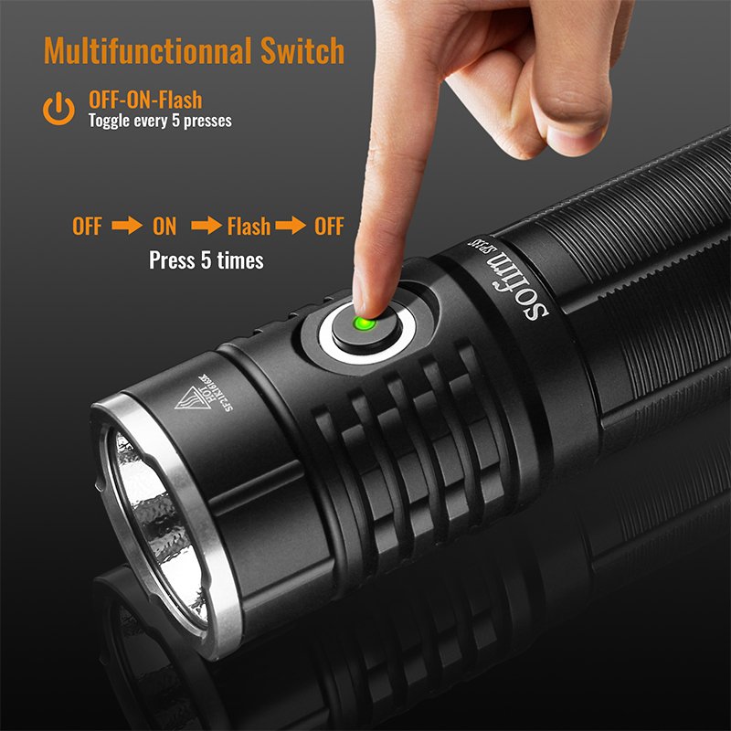 USB-C Rechargeable 5000lm LED Flashlight