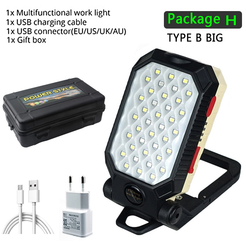 LED COB Rechargeable Magnetic Work Light