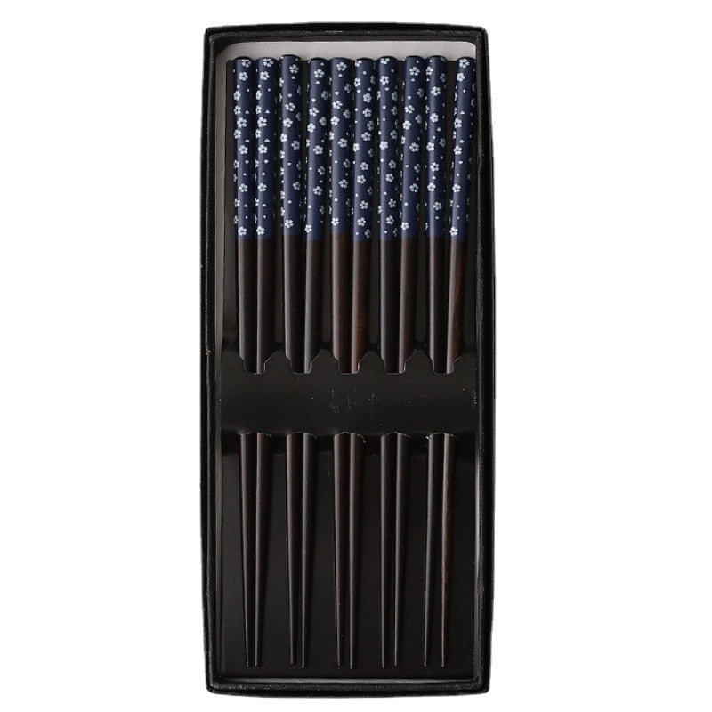5Pairs of Japanese Non-Slip Chopsticks