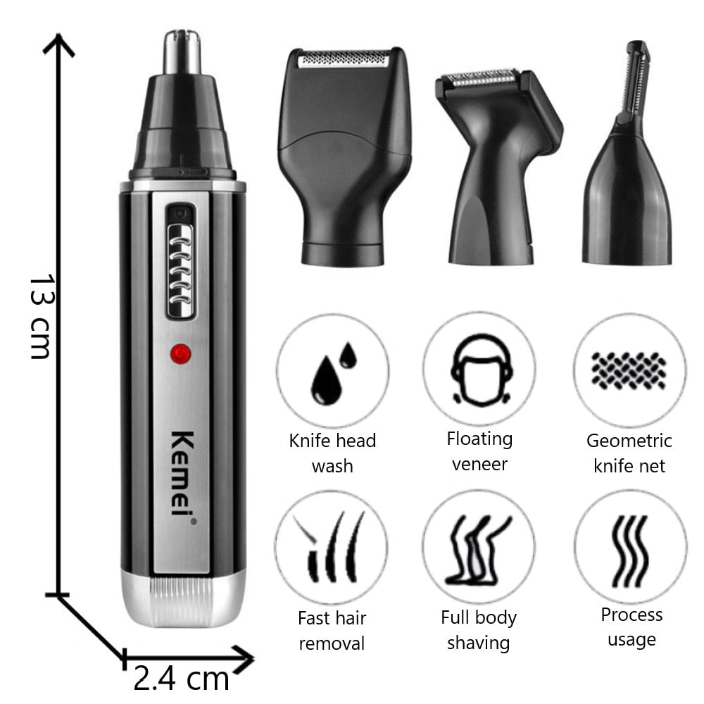 Rechargeable 4in1 Nose and Beard Trimmer