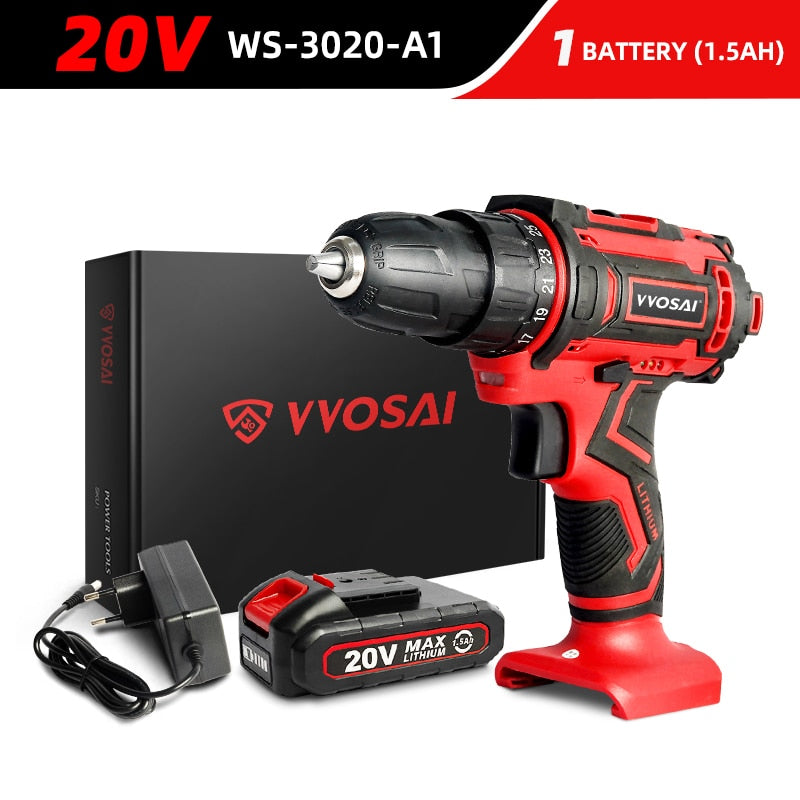 WOSAI Cordless Drill Electric Screwdriver