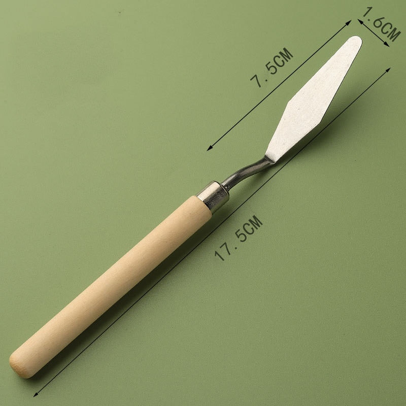 Stainless Painting Spatula Palette Scraper Set